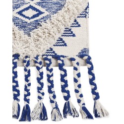 Dywan bawełniany 80 x 200 cm beżowo-niebieski MANAVGAT