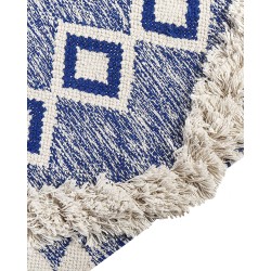 Dywan bawełniany 80 x 200 cm beżowo-niebieski MANAVGAT