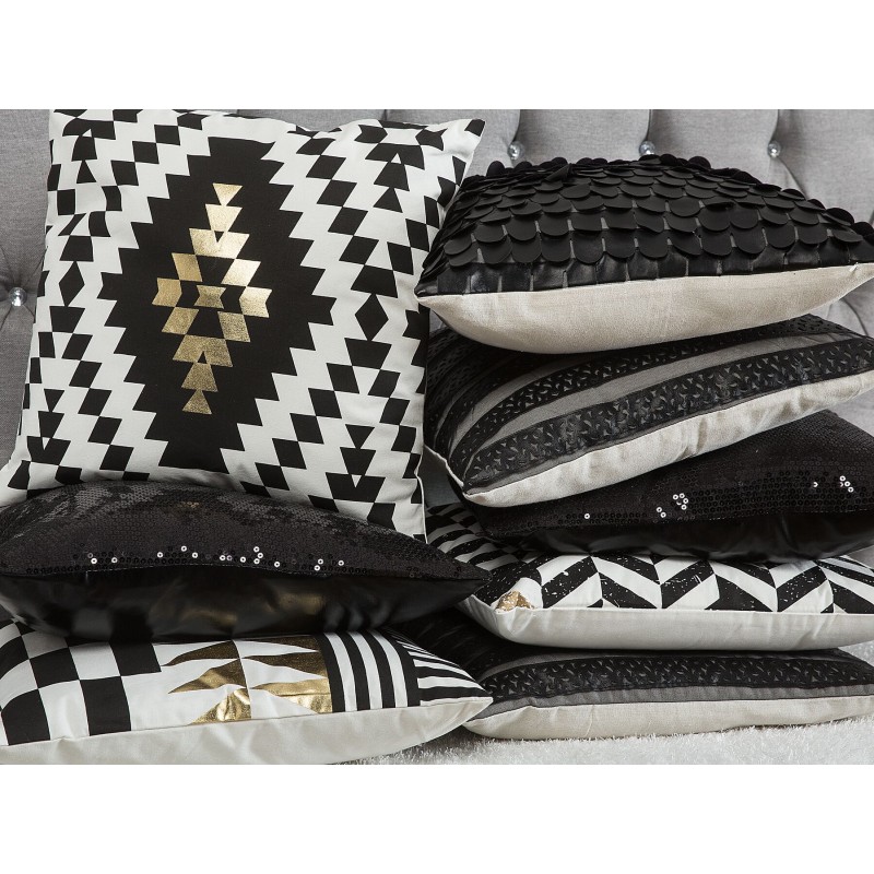 Zestaw 2 poduszek dekoracyjnych HELCONIA Bawełna 45 x 45 cm Kolorowy Wzór geometryczny