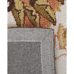 Dywan wełniany 140 x 200 cm beżowo-brązowy EZINE