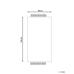 Dywan wełniany 80 x 150 cm złamana biel z czarnym TACETTIN