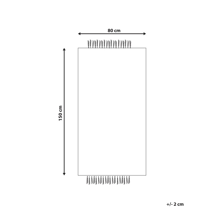 Dywan wełniany 80 x 150 cm złamana biel z czarnym TACETTIN