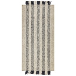 Dywan wełniany 80 x 150 cm złamana biel z czarnym TACETTIN