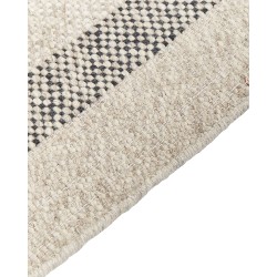 Dywan wełniany 80 x 150 cm złamana biel z czarnym TACETTIN