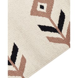 Dywan bawełniany kilim 80 x 150 cm beżowo-czarny NIAVAN