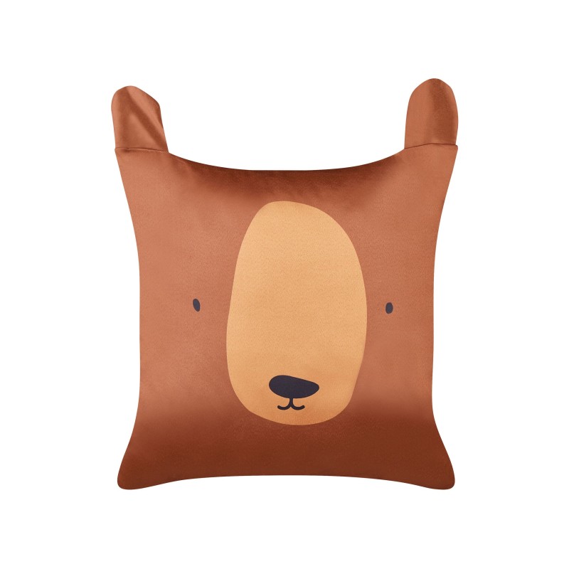 2 poduszki dekoracyjne dla dzieci misie bawełniane 45 x 45 cm brązowe TEDDYBEAR