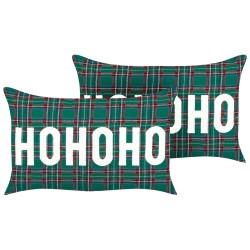 Zestaw 2 poduszek dekoracyjnych JOYCANDY 30 x 50 cm Zielony Wzór świąteczny