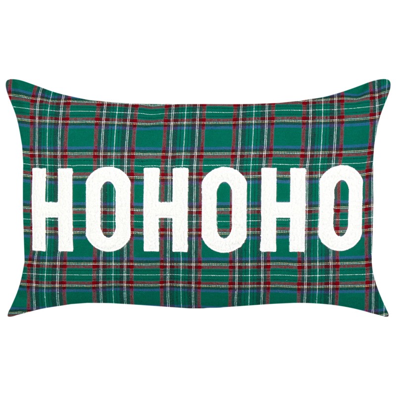 Zestaw 2 poduszek dekoracyjnych JOYCANDY 30 x 50 cm Zielony Wzór świąteczny