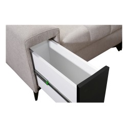 Кутовий диван Venna VII з функцією сну, портом USB та відкидним баром Plusz, Avra 17