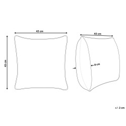 Bawełniana poduszka dekoracyjna w serca 45 x 45 cm różowa GAZANIA