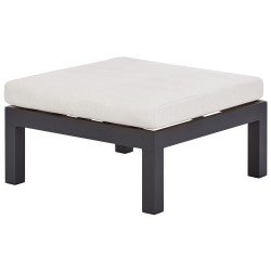 Narożnik ogrodowy ze stolikiem dla 5 osób MESSINA Lewostronny Metal Złamana biel