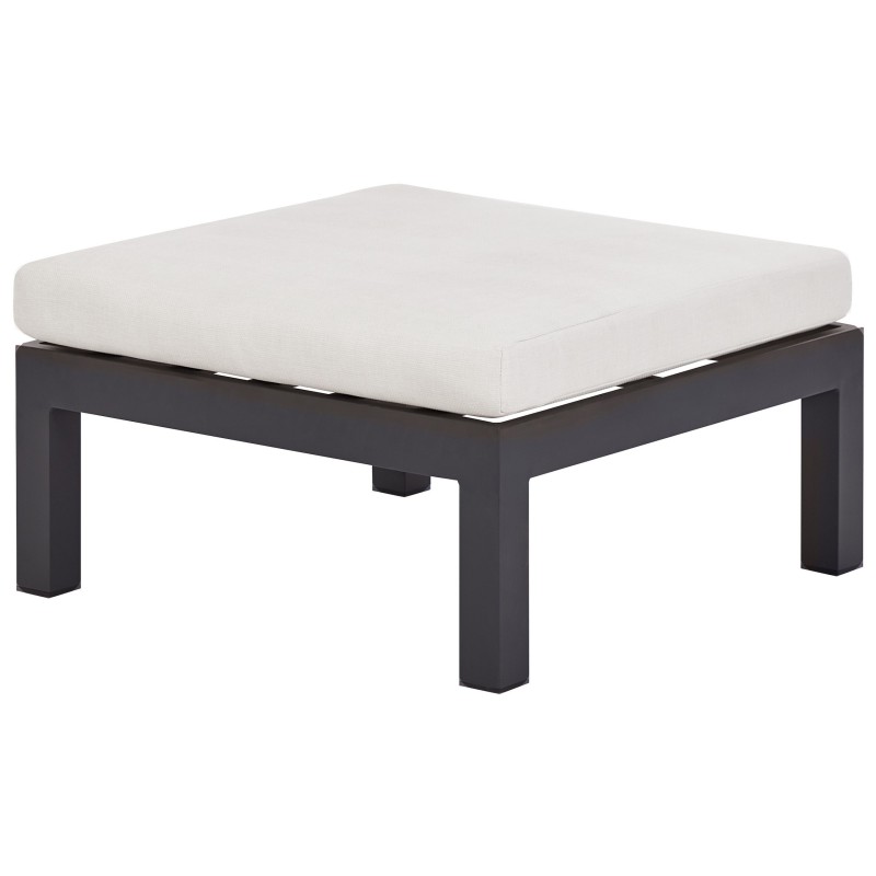 Narożnik ogrodowy ze stolikiem dla 5 osób MESSINA Lewostronny Metal Złamana biel