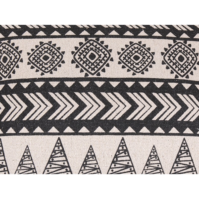 Zestaw 2 poduszek dekoracyjnych HENTEPE Bawełna 45 x 45 cm Czarny Wzór geometryczny