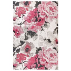 Dywan bawełniany w kwiaty 200 x 300 cm różowy EJAZ