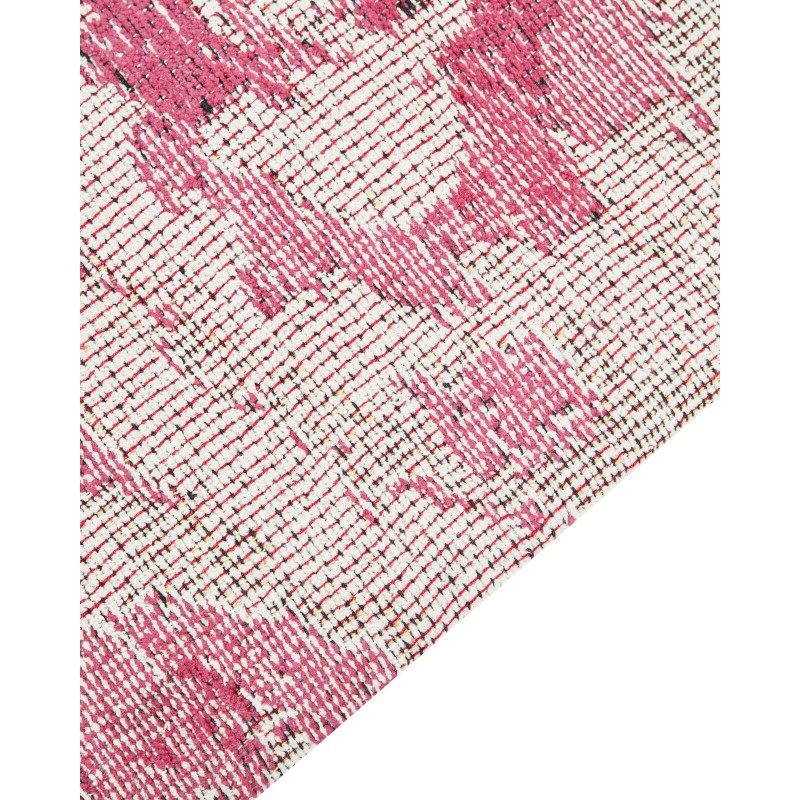 Dywan bawełniany w kwiaty 200 x 300 cm różowy EJAZ