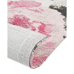 Dywan bawełniany w kwiaty 200 x 300 cm różowy EJAZ