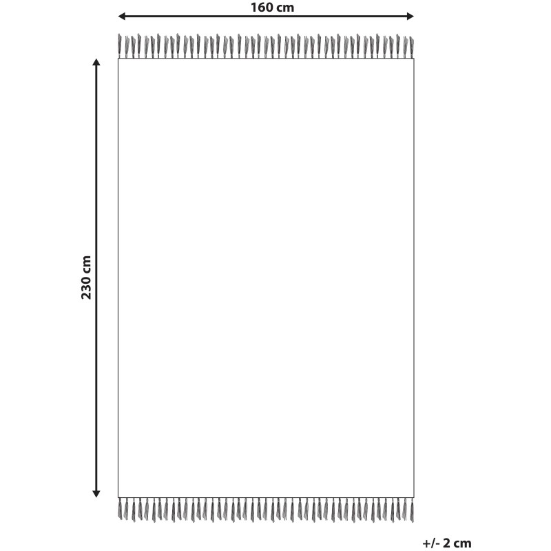 Dywan z juty 160 x 230 cm czerwony LUNIA