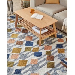 Dywan wełniany kilim 160 x 230 cm wielokolorowy KASAKH