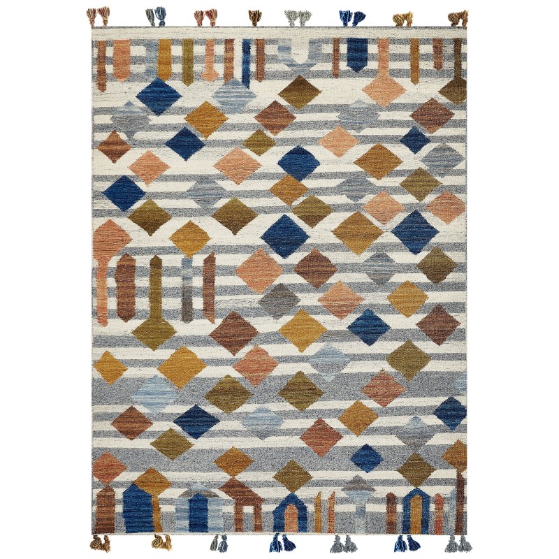 Dywan wełniany kilim 160 x 230 cm wielokolorowy KASAKH