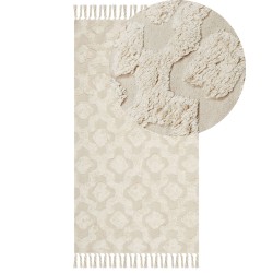Dywan bawełniany 80 x 150 cm beżowy AKSARAY