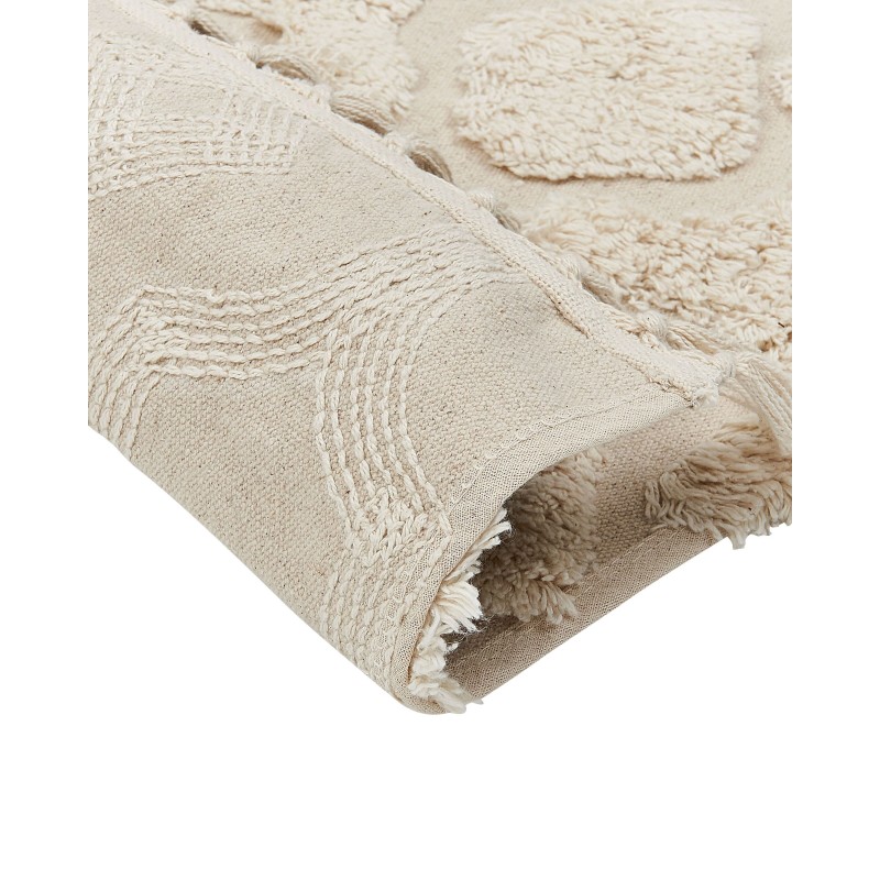 Dywan bawełniany 80 x 150 cm beżowy AKSARAY