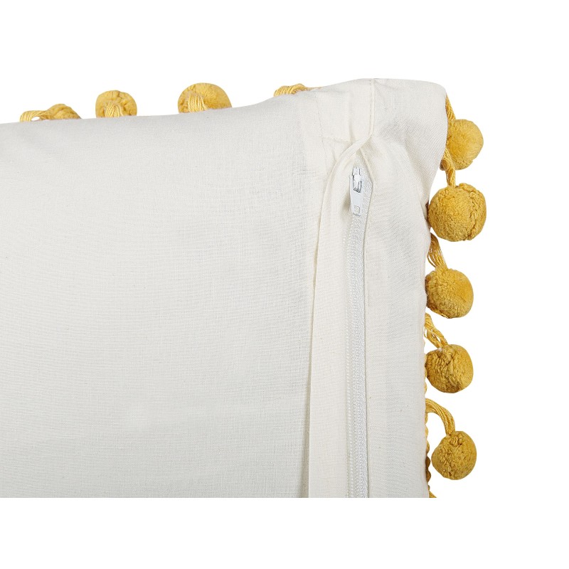 Zestaw 2 poduszek dekoracyjnych LYCROIS Bawełna 45 x 45 cm Żółty Wzór kwiatowy