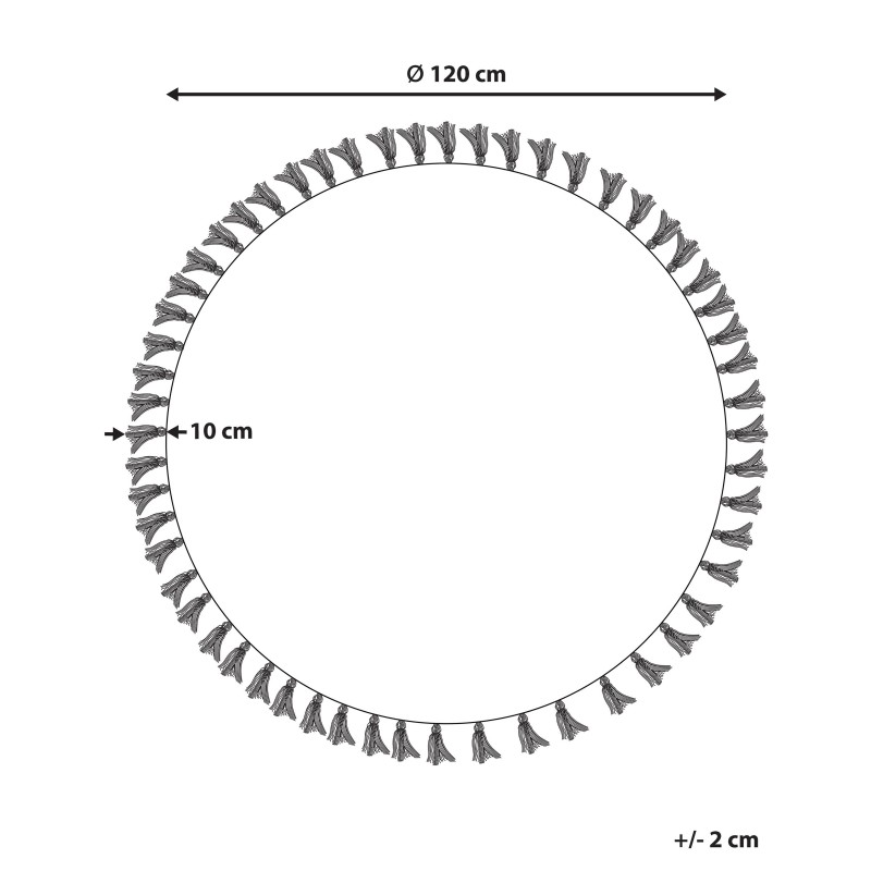 Dywan okrągły z juty ⌀ 120 cm beżowy SAMSUN