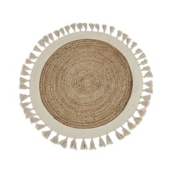Dywan okrągły z juty ⌀ 120 cm beżowy SAMSUN