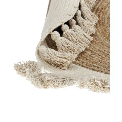 Dywan okrągły z juty ⌀ 120 cm beżowy SAMSUN