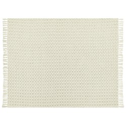 Narzuta na łóżko BERE Bawełna 150 x 200 cm Złamana biel