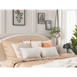 Zestaw 2 poduszek dekoracyjnych HELIOTROPE 30 x 50 cm Biały Jednolity