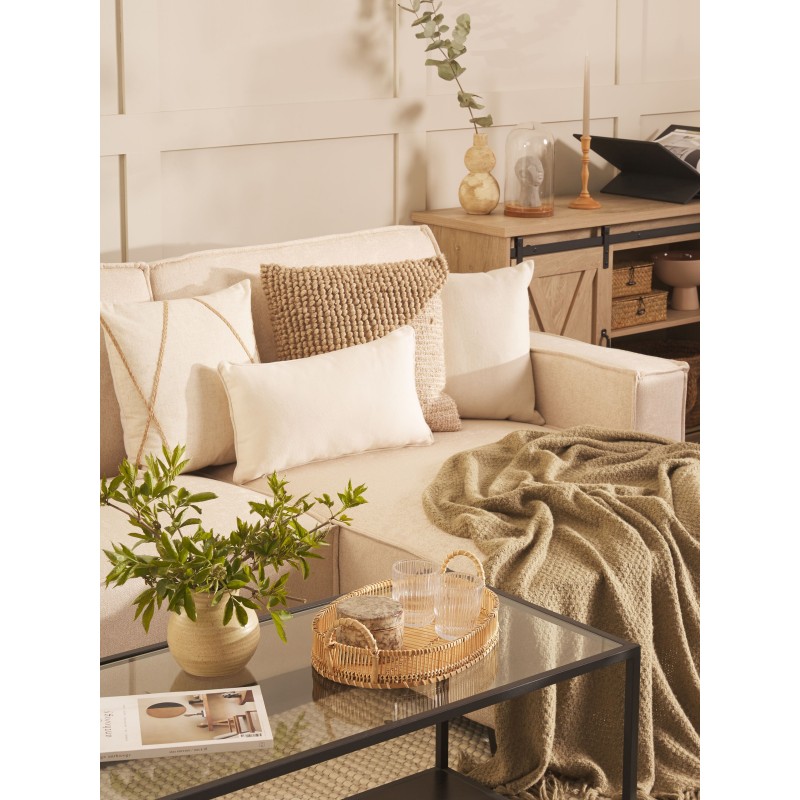 Zestaw 2 poduszek dekoracyjnych HELIOTROPE 30 x 50 cm Biały Jednolity