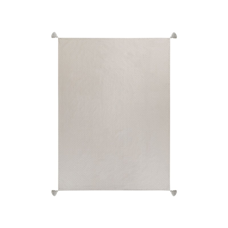 Narzuta na łóżko LINDULA Bawełna 150 x 200 cm Beżowoszary