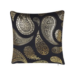 Zestaw 2 poduszek dekoracyjnych URSINIA Welur 45 x 45 cm Złoty Wzór orientalny