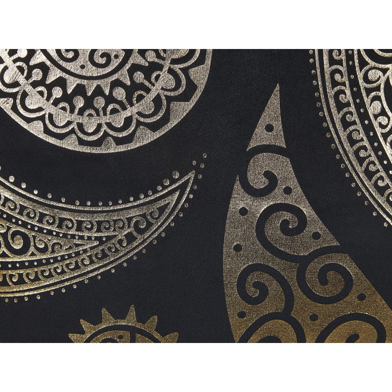 Zestaw 2 poduszek dekoracyjnych URSINIA Welur 45 x 45 cm Złoty Wzór orientalny