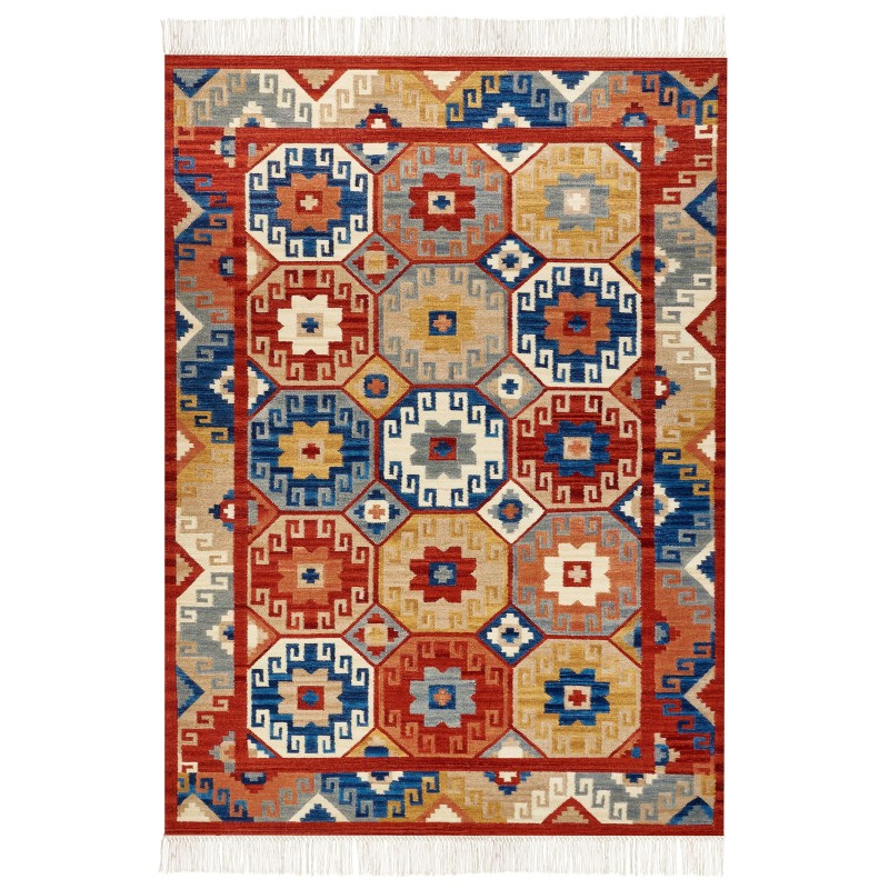 Dywan wełniany kilim 200 x 300 cm wielokolorowy LUSARAT