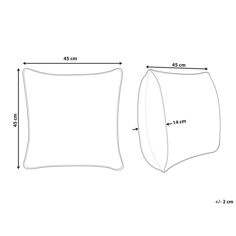 Poduszka dekoracyjna PILEA Sztuczne futro 45 x 45 cm Jasnozielony Jednolity