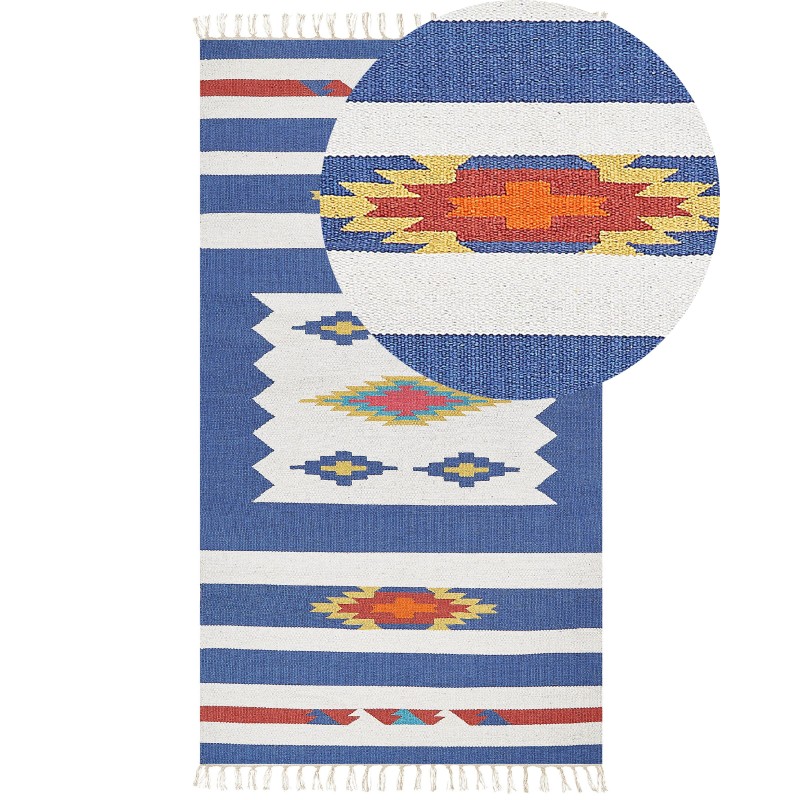 Dywan bawełniany kilim 80 x 150 cm wielokolorowy VARSER