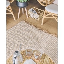 Dywan z juty 140 x 200 cm beżowy ADABAG