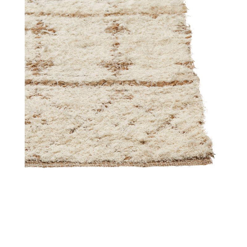 Dywan z tkaniny konopnej 300 x 400 cm beżowy SANAO