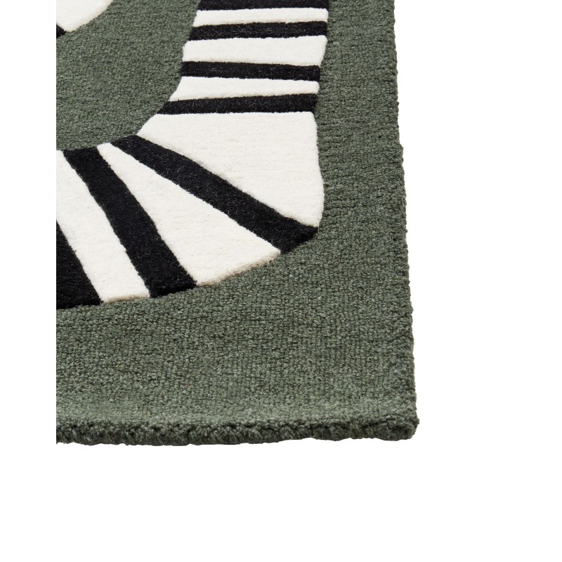 Dywan wełniany motyw węża 160 x 230 cm zielony OKAPI