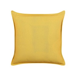 Poduszka dekoracyjna RAPIS Welur 45 x 45 cm Żółty Wzór geometryczny