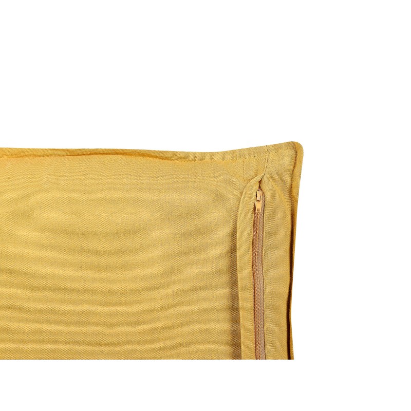 Poduszka dekoracyjna RAPIS Welur 45 x 45 cm Żółty Wzór geometryczny