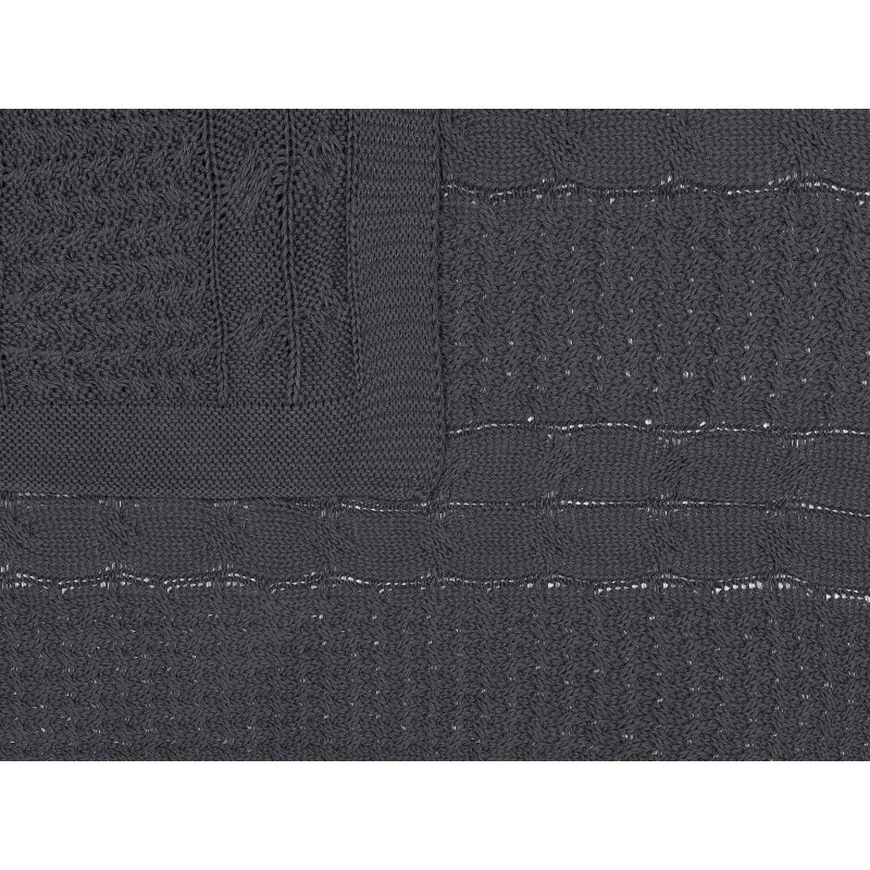 Koc FETHIYE Bawełna 140 x 170 cm Ciemnoszary