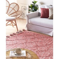 Dywan bawełniany 160 x 230 cm czerwony NIGDE