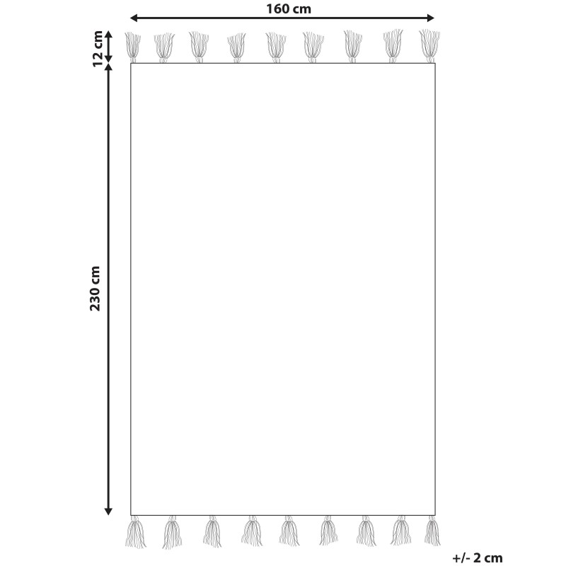 Dywan bawełniany 160 x 230 cm czerwony NIGDE