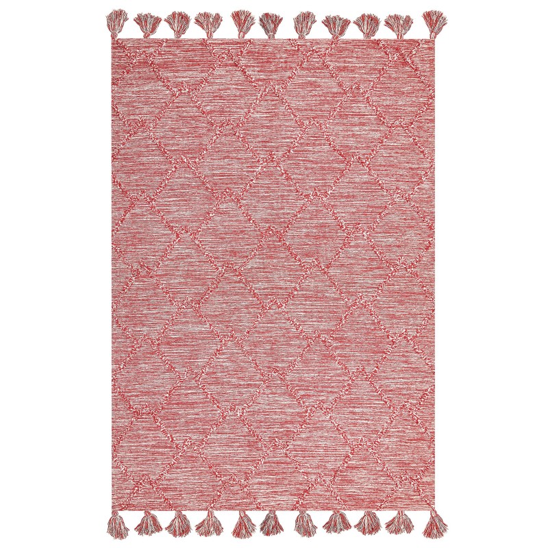 Dywan bawełniany 160 x 230 cm czerwony NIGDE