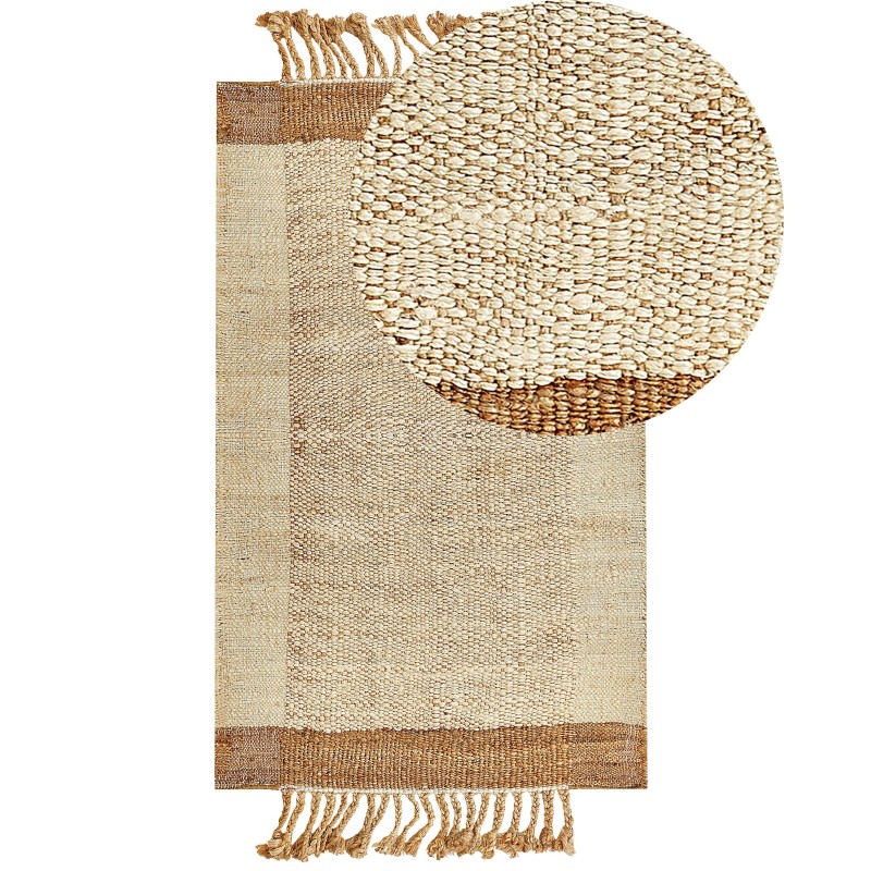 Dywan z juty 80 x 150 cm beżowy DEDEMLI