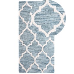 Dywan wełniany 80 x 150 cm niebieski YALOVA