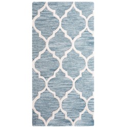 Dywan wełniany 80 x 150 cm niebieski YALOVA